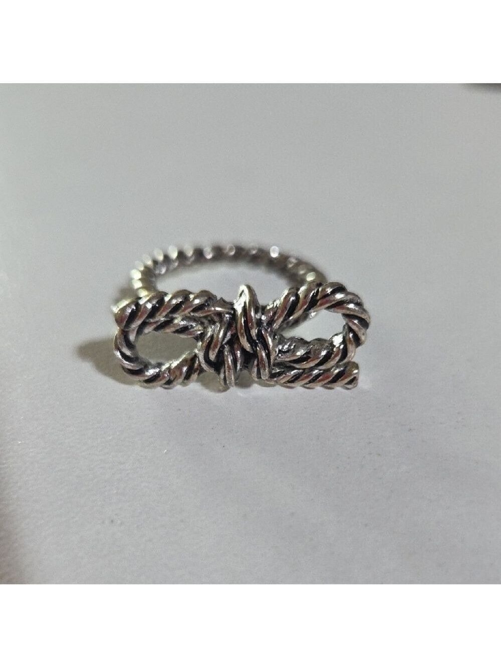Silver Rope Twisted Ring Size 7.5 - Picture 2 of 7